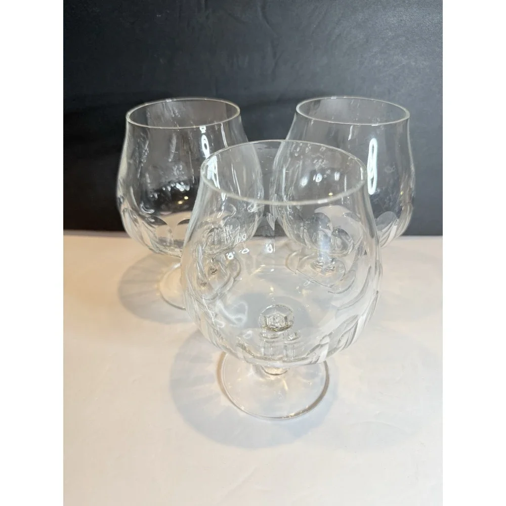 3 Mikasa ASHLEY Lead Crystal  TS107 Brandy Glass Goblets, excellent condition